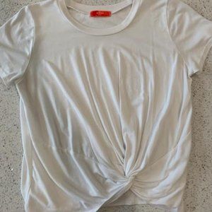 White T-Shirt with Knot